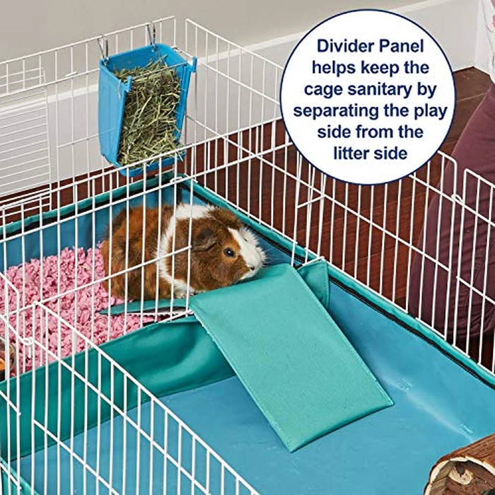MidWest Homes for Pets Guinea Habitat Guinea Pig Cage, Cage Measures 120cm x 59.6cm x 36.5cm, Includes Top Panel and Divider Panel, White and Green, Model 171GHP by MidWest Homes for Pets - Image 6