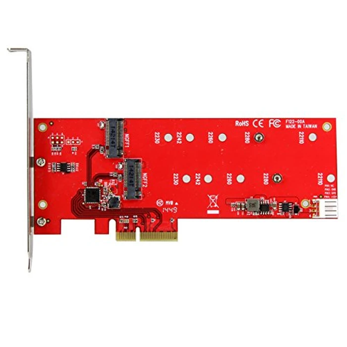 StarTech.com 2x M.2 SATA SSD Controller Card - PCIe - PCI Express M.2 SATA III Controller - NGFF Card Adapter (PEX2M2) by StarTech - Image 2
