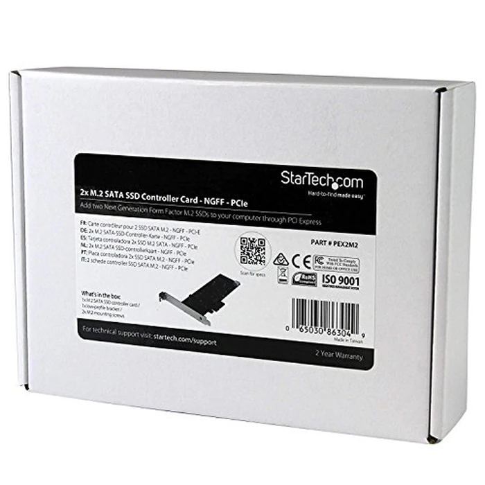 StarTech.com 2x M.2 SATA SSD Controller Card - PCIe - PCI Express M.2 SATA III Controller - NGFF Card Adapter (PEX2M2) by StarTech - Image 5