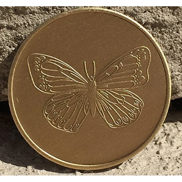 wendells Bulk Lot of 25 Butterfly Bronze Sobriety Medallions Serenity Prayer Chips by Wendells - Image 5