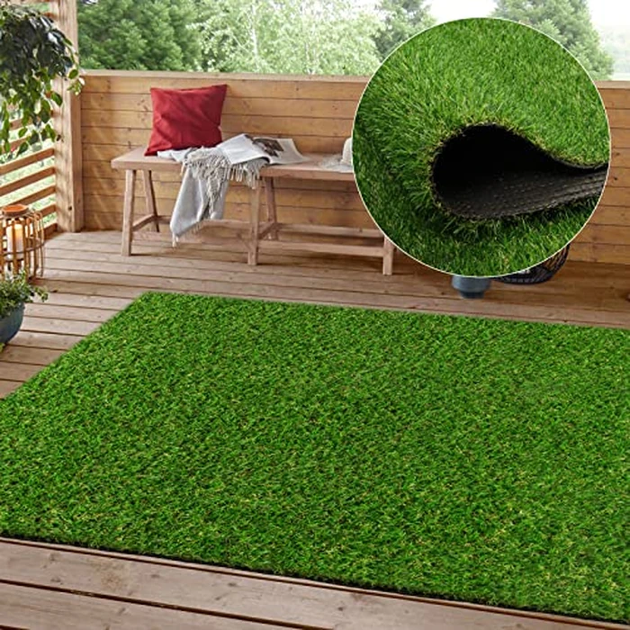 Heyroll Realistic Artificial Turf Grass, 3 FT X 10 FT Artificial Synthetic Fake Grass, 20MM Green Turf Rug Pet Dogs Lawn Mat with Drainage Holes for Indoor Outdoor Patio Garden Landscape/Custom Size by Heyroll - Used - Like New condition - US$56.99