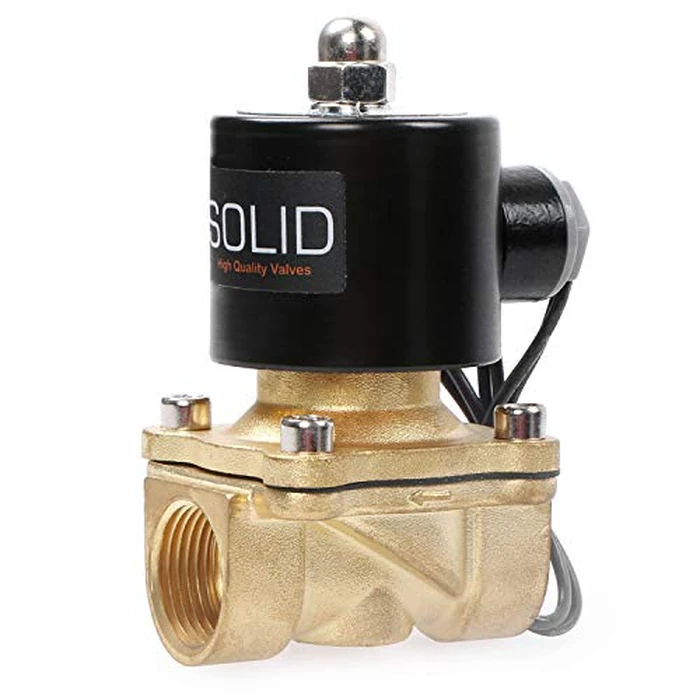3/4" Brass Electric Solenoid Valve 24VDC N.C. Air Water Fuel VITON by U.S. Solid - Used - Good condition