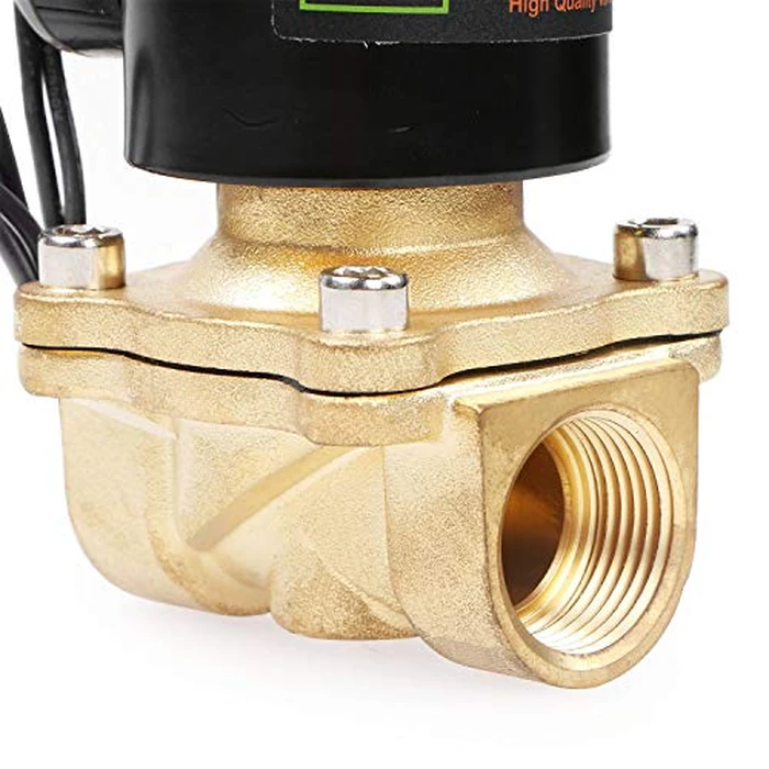 3/4" Brass Electric Solenoid Valve 24VDC N.C. Air Water Fuel VITON by U.S. Solid - Image 7