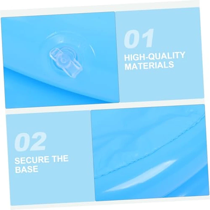 Toyvian Children's Inflatable Pool Pet Swimming Pool Family Swimming Pool Small Kids Water Play PVC Sky-Blue by Toyvian - Image 3