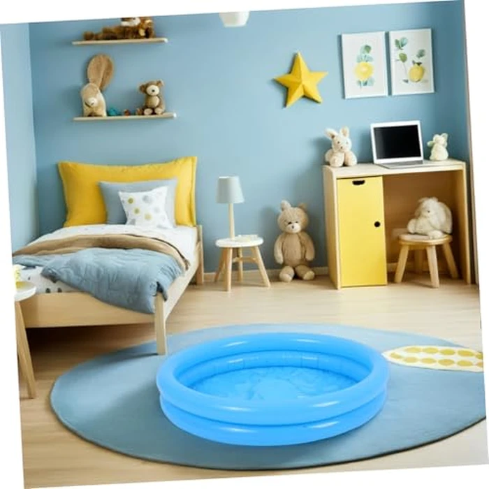 Toyvian Children's Inflatable Pool Pet Swimming Pool Family Swimming Pool Small Kids Water Play PVC Sky-Blue by Toyvian - Image 5