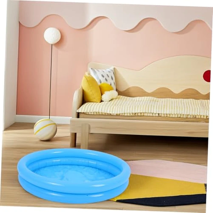 Toyvian Children's Inflatable Pool Pet Swimming Pool Family Swimming Pool Small Kids Water Play PVC Sky-Blue by Toyvian - Image 6