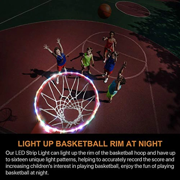 Waybelive LED Basketball Hoop Lights, Remote Control Basketball Rim LED Light, 16 Color Change by Yourself, Waterproof, Super Bright to Play at Night Outdoors, Good Gift for Kids by Waybelive - Image 3