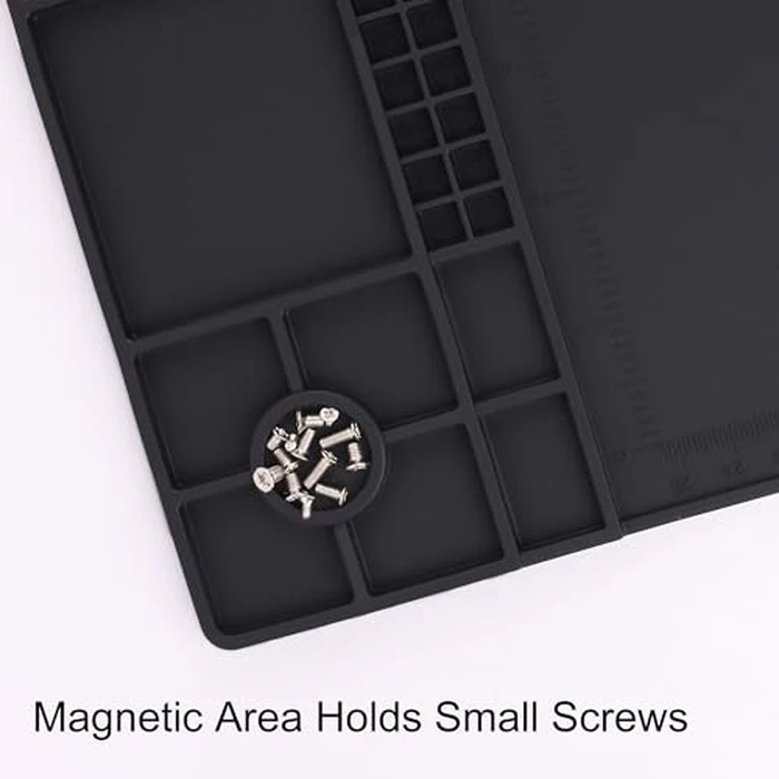 Premium Heat Resistant 932 degreesF 22"x 14.2" Magnetic Silicone Soldering Mat Electronics Work Mat for Computer Cell Phone Laptop Repair,BGA Soldering Gun Iron Workbench Protection by HPFIX - Image 4