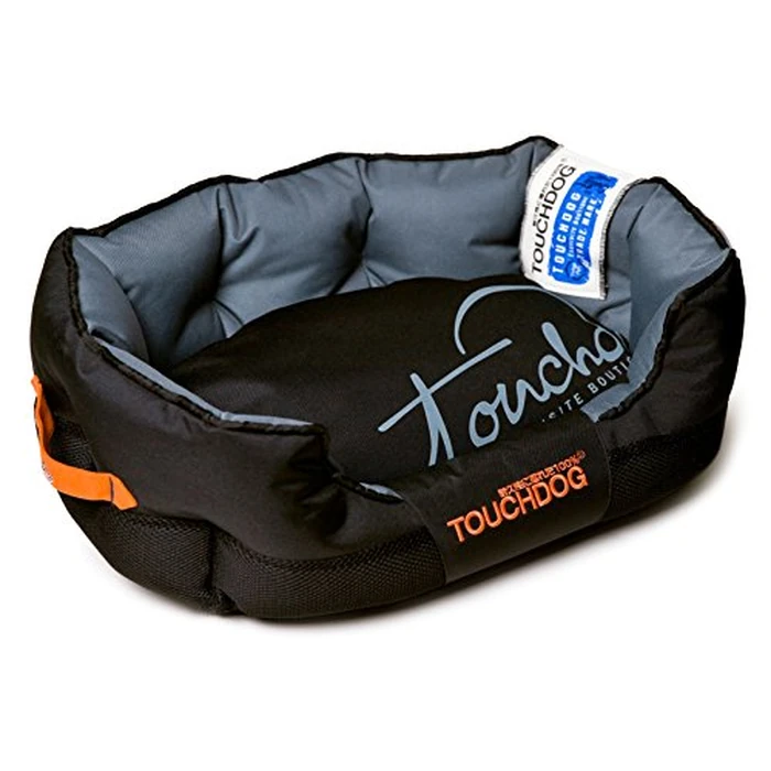 TOUCHDOG 'Performance-Max' Sporty Comfort Cushioned Reflective Water-Resistant Fashion Pet Dog Bed Mat, Medium, Black, Grey by PuTwo - Image 1