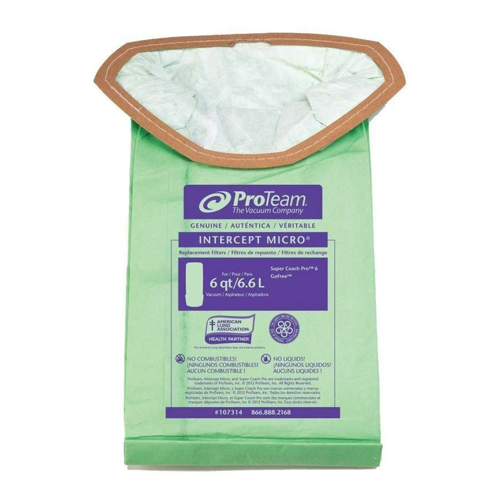 Proteam Green Paper for ProTeam Style 6qt Triangle Bags - Green by Proteam - Refurbished - Excellent condition