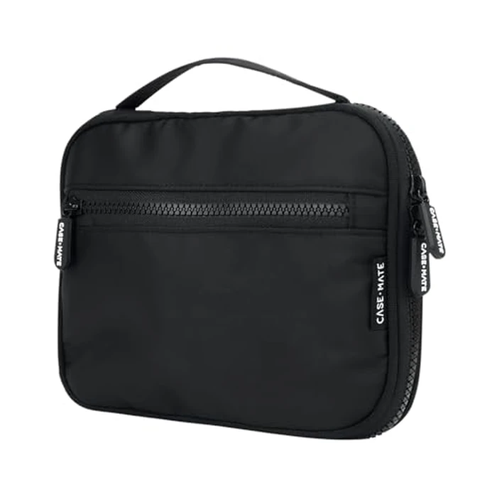 Case-Mate Electronic Organizer Travel Case - Portable Tech Travel Pouch w/Multiple Storage Mesh Pockets for Cable, Cord, Charger, Power Bank, Airpods - Airplane Essentials Bag - Black by Case-Mate - Image 1