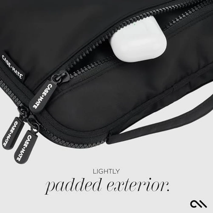 Case-Mate Electronic Organizer Travel Case - Portable Tech Travel Pouch w/Multiple Storage Mesh Pockets for Cable, Cord, Charger, Power Bank, Airpods - Airplane Essentials Bag - Black by Case-Mate - Image 3