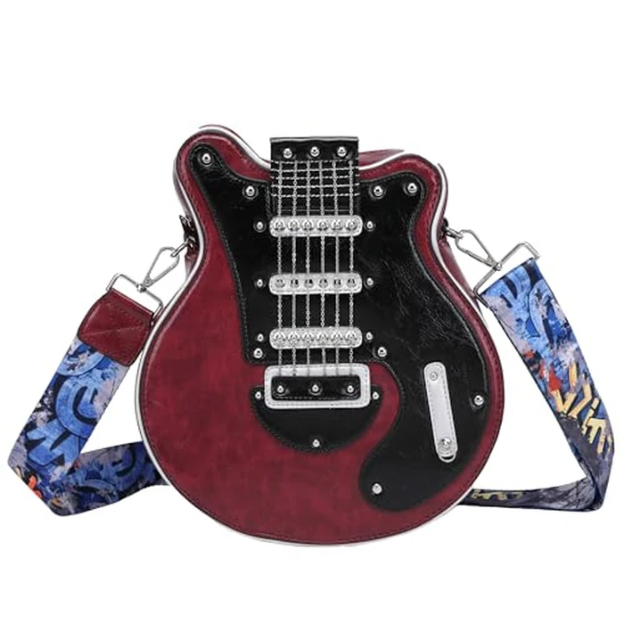 OMELUMO Guitar Purse Music Trendy Crossbody Shoulder Bag for Women and Men by OMELUMO - Used - Very Good condition