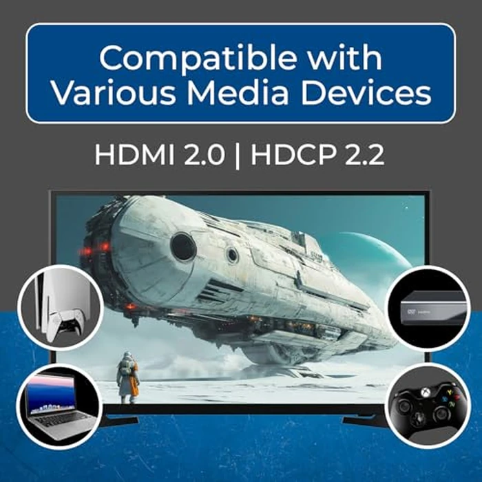 OREI 4K HDMI Extender Balun UltraHD 4K @ 60Hz 4:4:4 Over Single CAT6/7 Cable with HDR & IR Control-Ethernet Up to 165 ft- Power Over Cable (UHD-IPC165-K) by OREI - Image 7