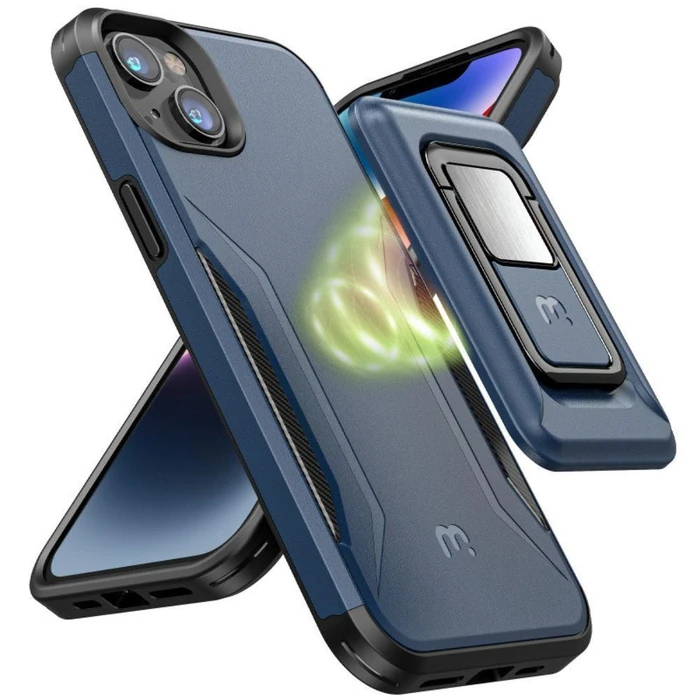 MyBat Pro Stealth Series Phone Case with MagKick for iPhone 14 Plus - Blue - Premium by MyBat Pro - Refurbished - Premium condition - US$8.78