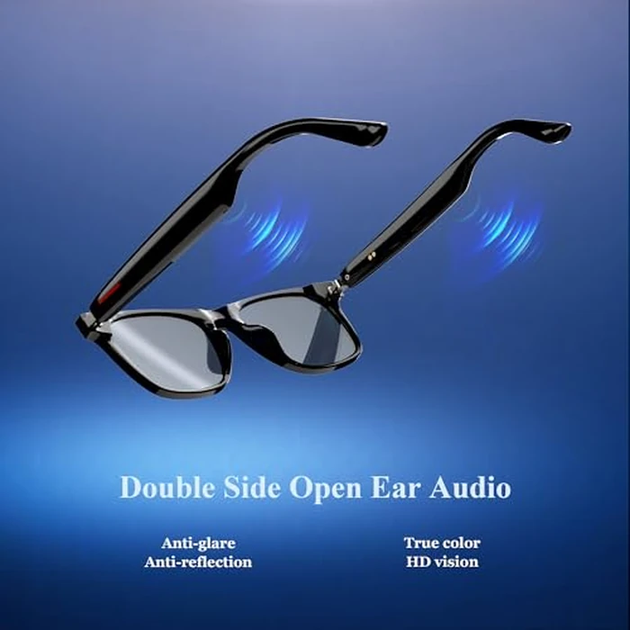 Blackview Smart Glasses, 5.3 Bluetooth Sunglasses with Open Ear Speaker, Voice Assistant Compatible, Blue Light Blocking Lens by Blackview - Image 4
