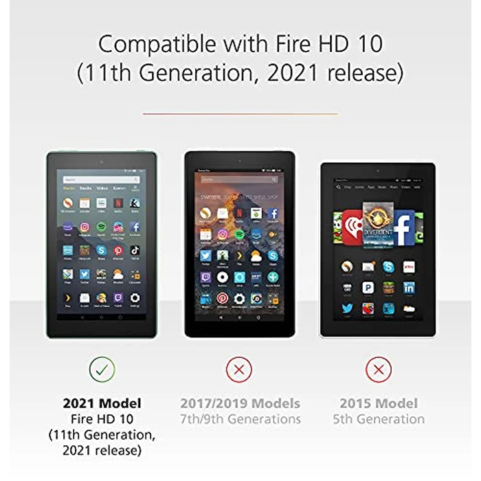 Made for Amazon, Clear Case with Screen Protector for Fire HD 10 (10th Generation, 2021 release) & Fire HD 10 Plus (10th Generation, 2021 release) by Mission Cables - Image 3