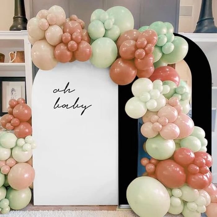 LEBENGURU Upgraded 7.2FT Open Arch Backdrop Cover, Black Spandex Fitted Round Top Wedding Arches, Double-Sided U-Shaped Arch Chiara Stand Covers for Birthday Party Baby Shower Banquet Balloon Décor by LEBENGURU - Image 6