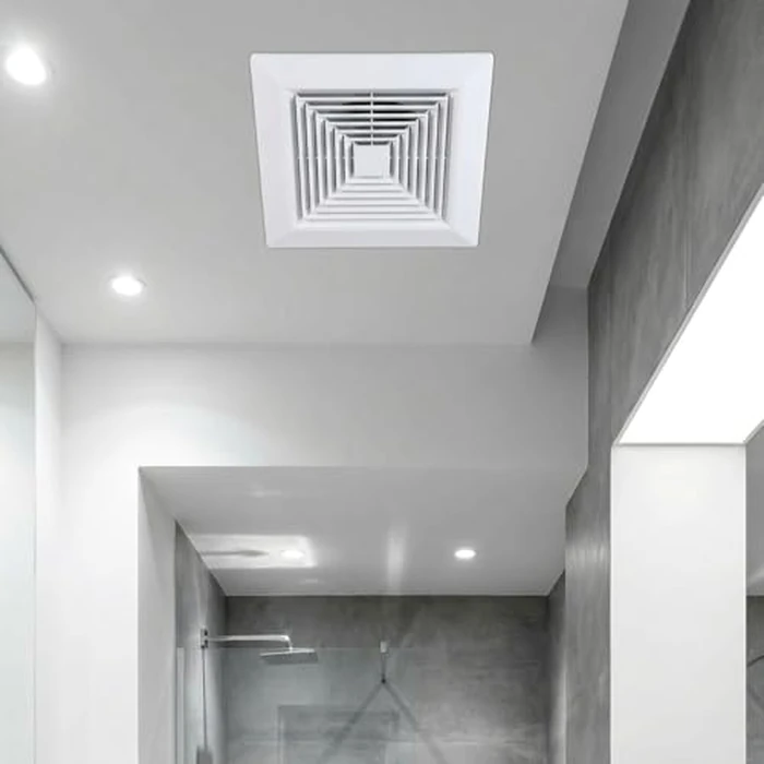 TEHAUX Bathroom Exhaust Fan Cover 11 x 11 Inch, Square Ceiling Vent Cover Replacement, White ABS Plastic Grille for Bathroom Fan, Easy Install by TEHAUX - Image 4