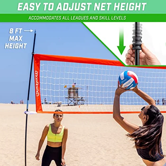 GoSports 20 ft Freestanding Volleyball Training Net for Indoor Our Outdoor Use - Instant Setup and Height Adjustable by GoSports - Image 3