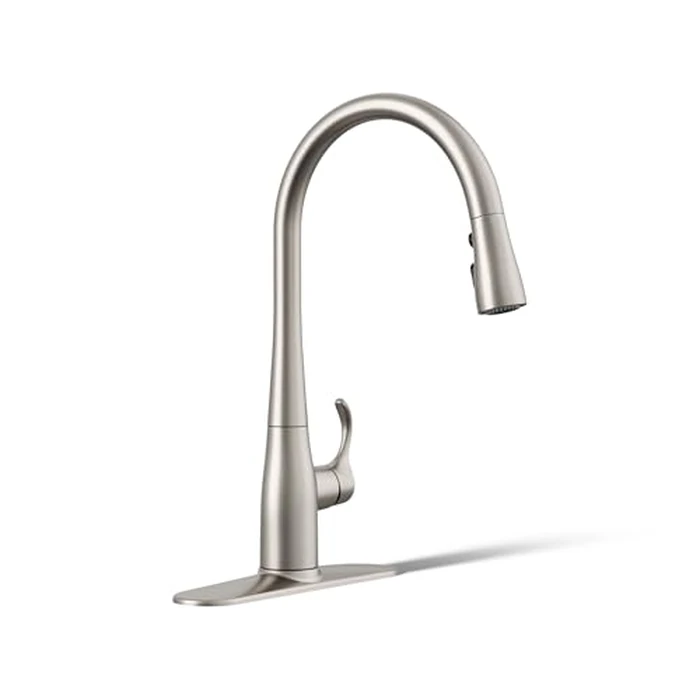 Kohler K-596-Vs Simplice High-Arch Single-Hole Or Three-Hole with 3-Function Spray Head, Sweep Spray and Docking Spray Head Technology by Kohler - Used - Very Good condition