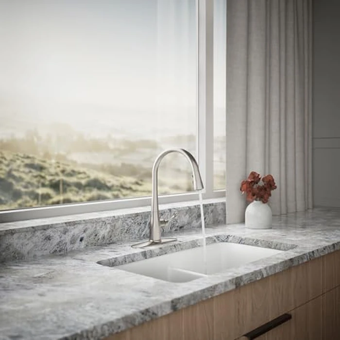 Kohler K-596-Vs Simplice High-Arch Single-Hole Or Three-Hole with 3-Function Spray Head, Sweep Spray and Docking Spray Head Technology by Kohler - Image 4
