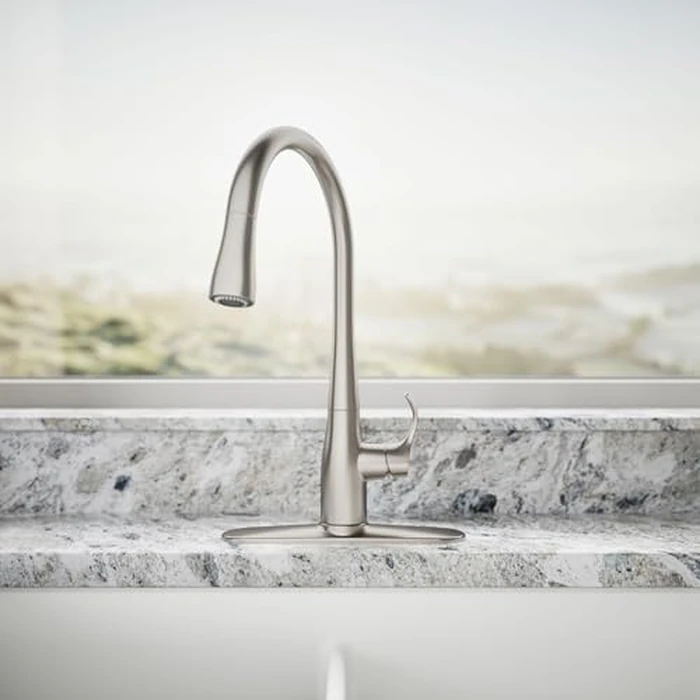 Kohler K-596-Vs Simplice High-Arch Single-Hole Or Three-Hole with 3-Function Spray Head, Sweep Spray and Docking Spray Head Technology by Kohler - Image 5