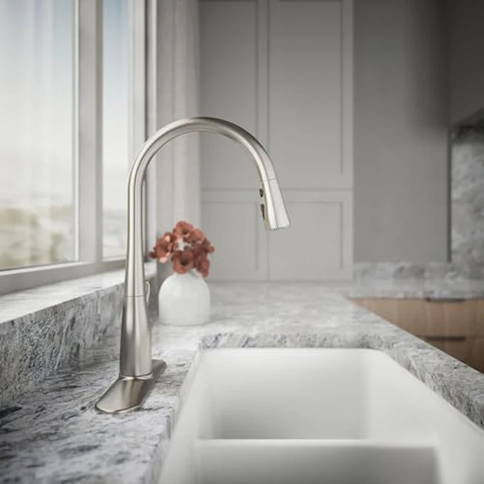 Kohler K-596-Vs Simplice High-Arch Single-Hole Or Three-Hole with 3-Function Spray Head, Sweep Spray and Docking Spray Head Technology by Kohler - Image 7