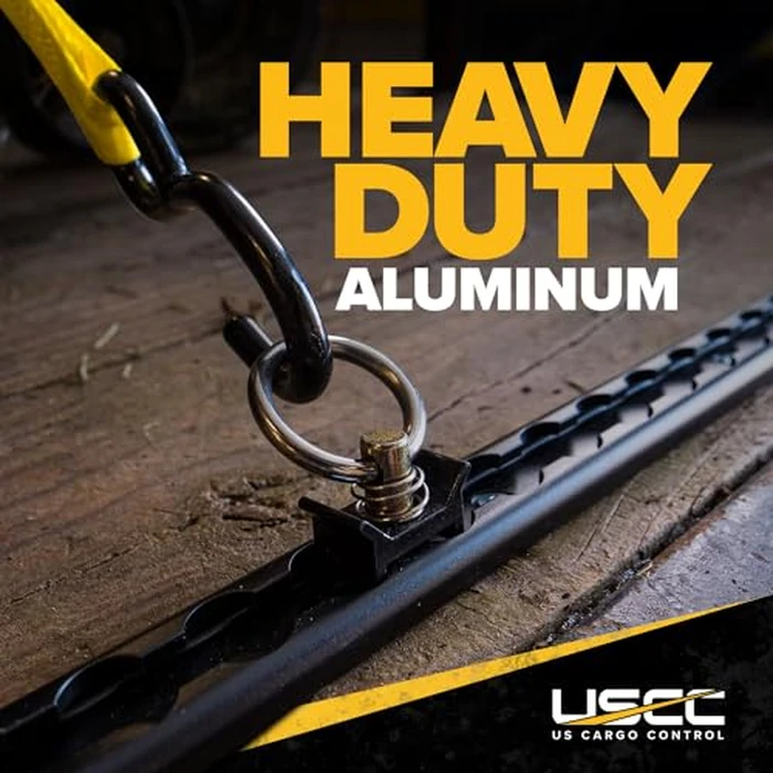 US Cargo Control L Track Tie Down System, Includes (4) USA Made 4-Foot Black Anodized Aluminum L-Track and (4) Black Single Stud O-Ring Fittings, Trailer Tie Down System for Trailers and Truck Beds by US Cargo Control - Image 7