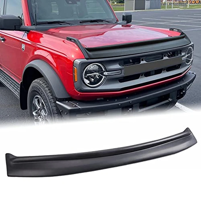 Broaddict Hood Deflector Protector Fit for Ford Bronco 4-Door & 2-Door 2021 2022 2023 2024 2025 2026 Trail Armor Textured Black Hood Guard Shield Bug Deflector by Broaddict - Image 1