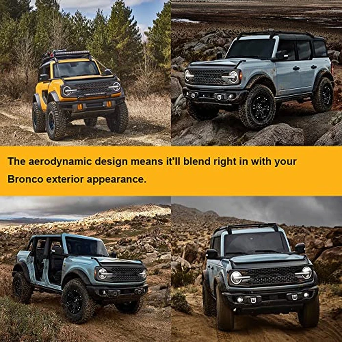 Broaddict Hood Deflector Protector Fit for Ford Bronco 4-Door & 2-Door 2021 2022 2023 2024 2025 2026 Trail Armor Textured Black Hood Guard Shield Bug Deflector by Broaddict - Image 7