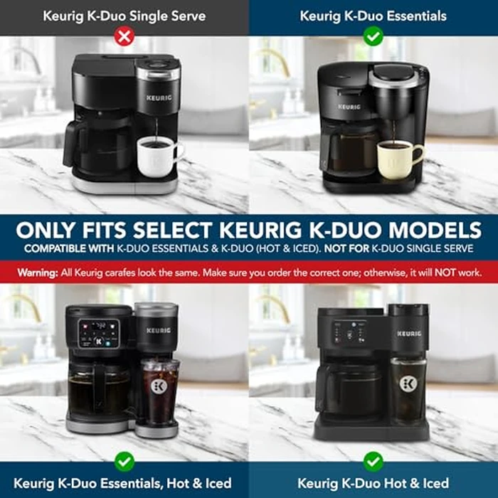 12-Cup Coffee Carafe Compatible with Keurig K-Duo Essentials, K Duo Hot & Iced - Will NOT Fit Keurig K-Duo Single Serve by COSPARX - Image 2
