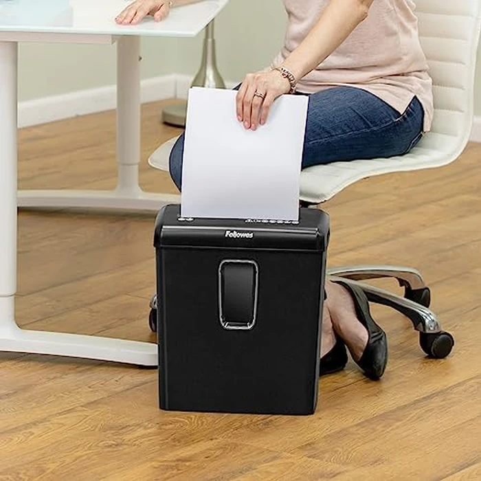 Fellowes Powershred P-30C 6-Sheet Cross-Cut(4-Gallon bin) Deskside Paper Shredder, Black by Fellowes - Image 8