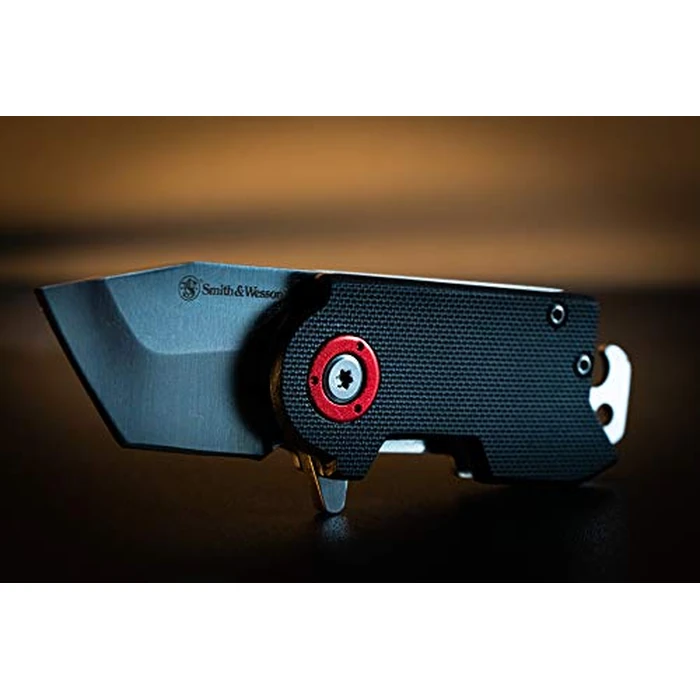 Smith & Wesson Benji 2.5in High Carbon S.S. Folding Keychain Knife with 1.75in Modified Tanto Blade and G10 Handle for Outdoor, Tactical, Survival and EDC,Black by Smith & Wesson - Image 3