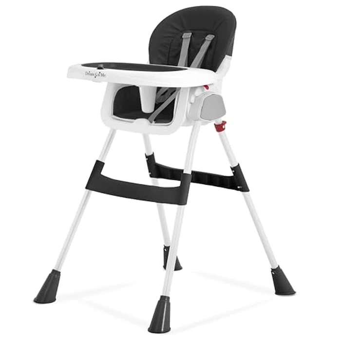 Dream On Me TableTalk 2-in-1 High Chair for Baby & Toddler - Convertible High Chair to Junior Chair, Removable Padded Seat, Dual Dishwasher-Safe Trays, Sturdy Steel Frame, Quick Folding Design - Black by Dream On Me - Used - Very Good condition - US$59.40
