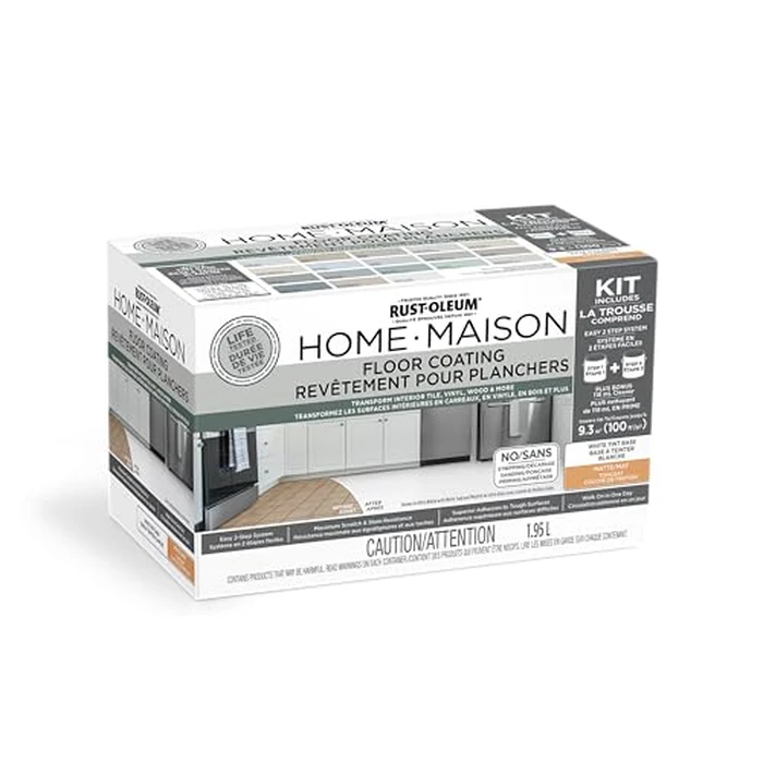 Rust-Oleum Home Floor Coating Kit in Ultra White Matte Finish for Kitchens, Basements, Bathrooms by Rust-Oleum - Used - Very Good condition