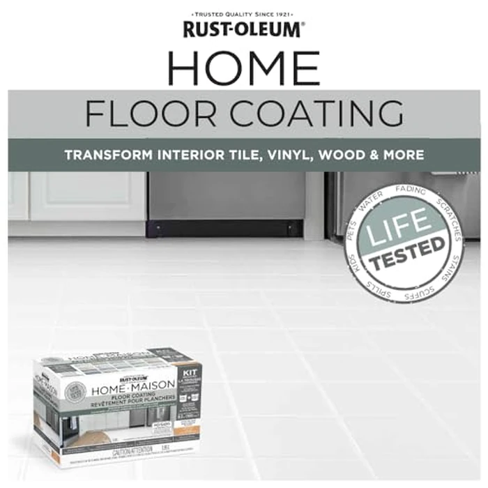 Rust-Oleum Home Floor Coating Kit in Ultra White Matte Finish for Kitchens, Basements, Bathrooms by Rust-Oleum - Image 2