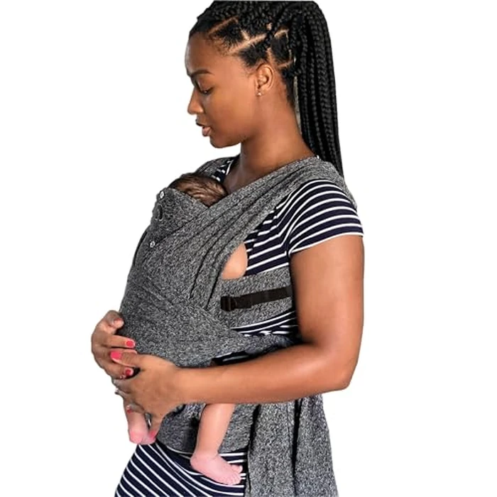 Boppy ComfyFit Adjustable Baby Carrier, 8-35lbs, Heathered Gray, Hybrid Carrier, Newborn to Toddler with Adjustable Straps & Comfort of A Baby Wrap by Boppy - Image 1