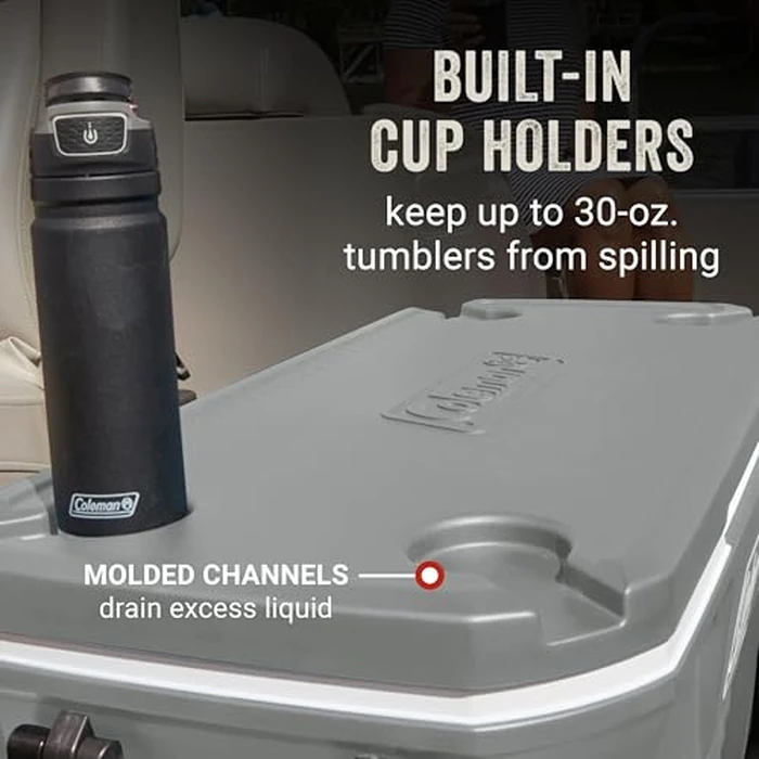 Coleman Classic Series Insulated Portable Rolling Cooler with Wheels, Leak-Resistant Outdoor Hard Cooler Keeps Ice up to 5 Days, 100-Quart by Coleman - Image 7