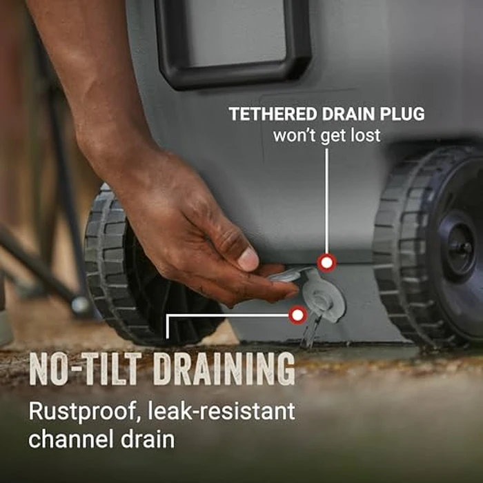 Coleman Classic Series Insulated Portable Rolling Cooler with Wheels, Leak-Resistant Outdoor Hard Cooler Keeps Ice up to 5 Days, 100-Quart by Coleman - Image 8