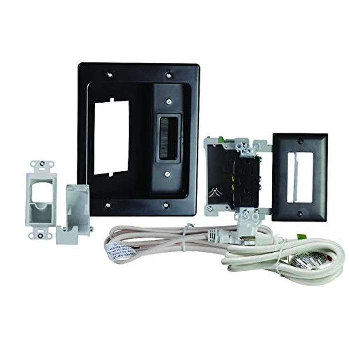 Legrand, Home Office & Theater, In Wall TV Power Kit, Black, 6ft Length, HT22U2BKR6 by On-Q - Image 1