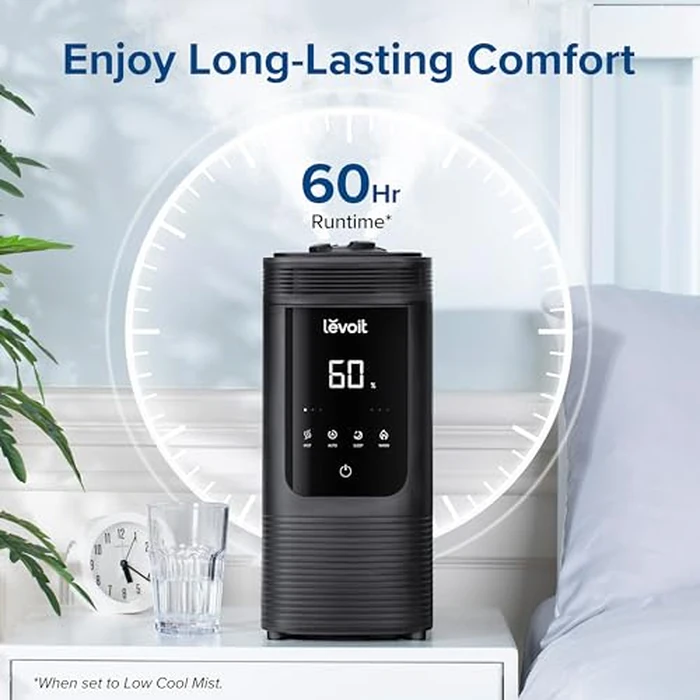 Levoit Humidifiers For Bedroom Large Room, 6L Smart Cool and Warm Mist Humidifier for Home, Auto Customized Humidity For Baby and Plant, Easy Top Fill, Essential Oil Diffuser, Whisper-Quiet by Levoit - Image 2