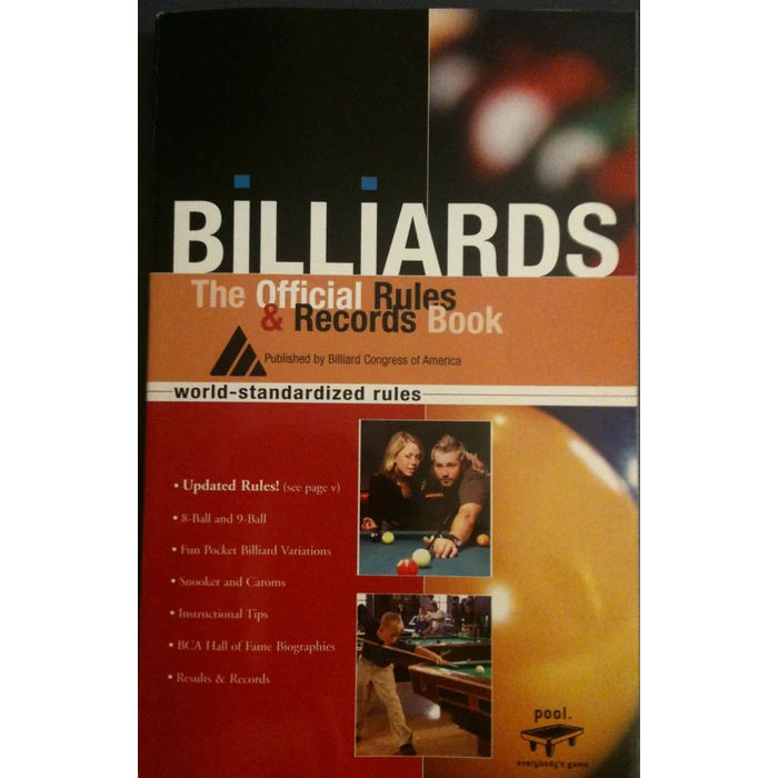 Billiards: The Official Rules & Records Book, 2006 Edition (BILLIARDS: THE OFFICIAL RULES AND RECORDS BOOK) by Billiard Congress of Amer - Used - Very Good condition - US$2.24