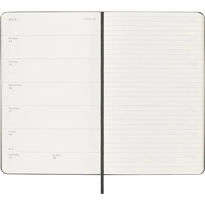 Moleskine Classic 12 Month 2025 Weekly Planner, Hard Cover, Large (5" x 8.25"), Black, 144 pages by Moleskine - Image 4