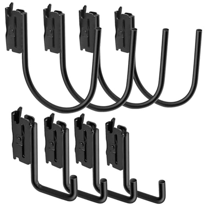 SALUINOKI 8Pack Heavy Duty Black E-Track J Hooks and Hangers - Accessories for Enclosed Trailer, Semi Truck Trailer, Cargo Van by SALUINOKI - Used - Like New condition