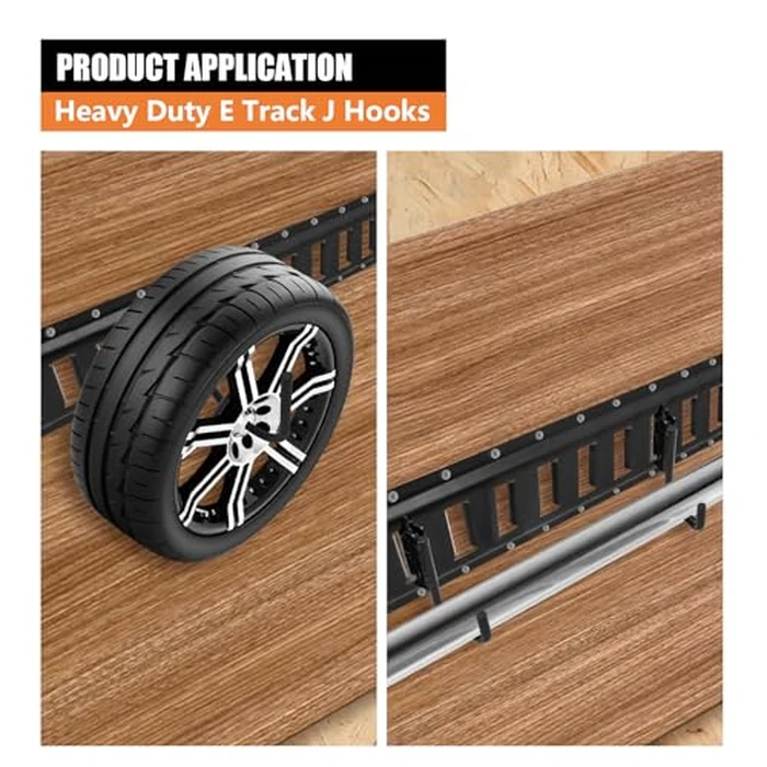 SALUINOKI 8Pack Heavy Duty Black E-Track J Hooks and Hangers - Accessories for Enclosed Trailer, Semi Truck Trailer, Cargo Van by SALUINOKI - Image 6