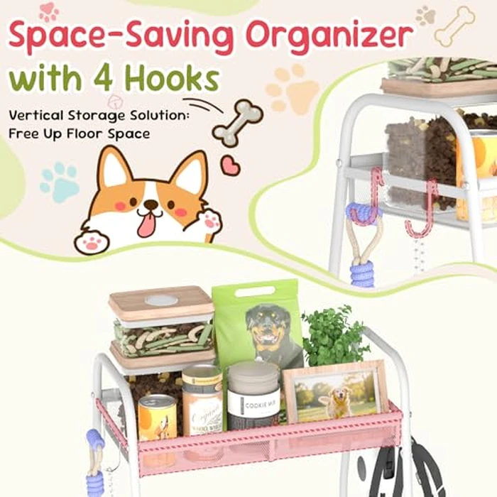 Kaiferty Indestructible Medium Dog Toy basket, Toy Box for Dogs,Pet Toys Bin Dog Metal Wire Basket for Toys, Food Storage, Storage Organizer Chest Storage, Toy Box for Living Room Area (White) by Kaiferty - Image 5