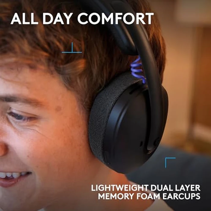 Logitech G325 Lightspeed Wireless Bluetooth Gaming Headset, All-Day Comfort, Built-in Mic with Noise Reduction, 24-Bit Audio, 24+ Hr Battery Life, for PC, PlayStation, Switch, Mobile - Black by Logitech G - Image 3