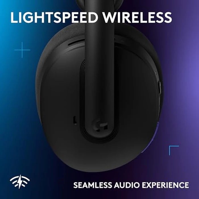 Logitech G325 Lightspeed Wireless Bluetooth Gaming Headset, All-Day Comfort, Built-in Mic with Noise Reduction, 24-Bit Audio, 24+ Hr Battery Life, for PC, PlayStation, Switch, Mobile - Black by Logitech G - Image 4