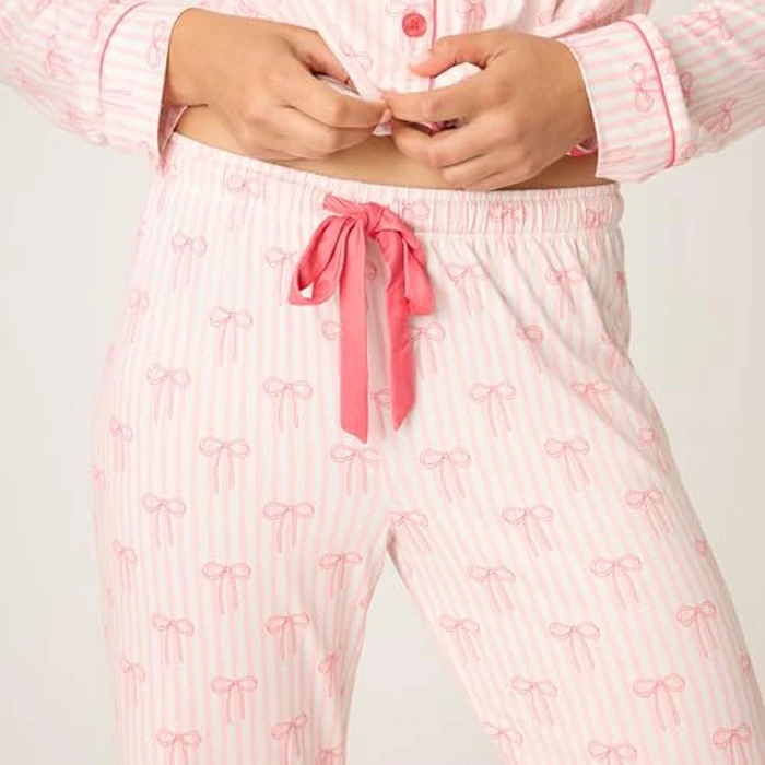 P.J. Salvage Women's [Amazon Exclusive] Cloud Jersey 2-Piece Pj Set, Ballet Pink, Medium by PJ Salvage - Image 4